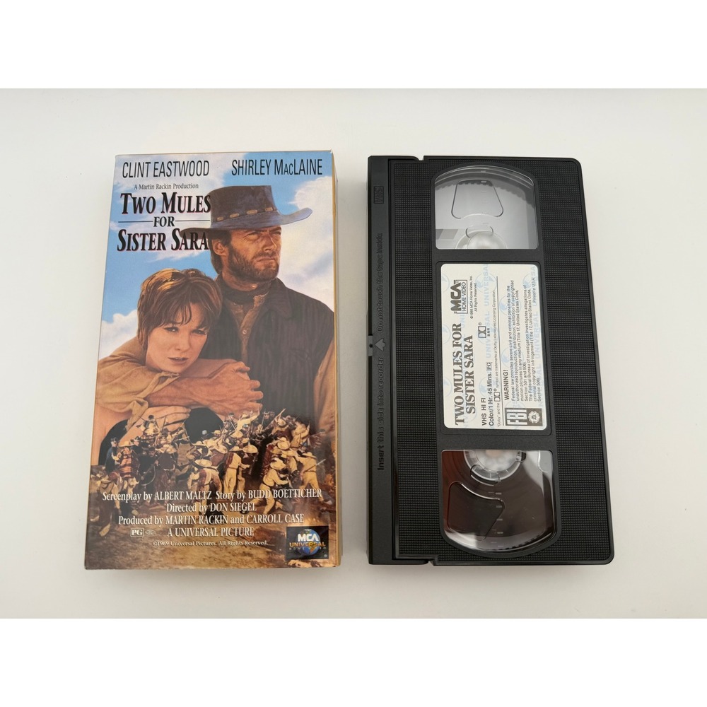 Two Mules for Sister Sara VHS Clint Eastwood Shirley MacLaine MCA Universal